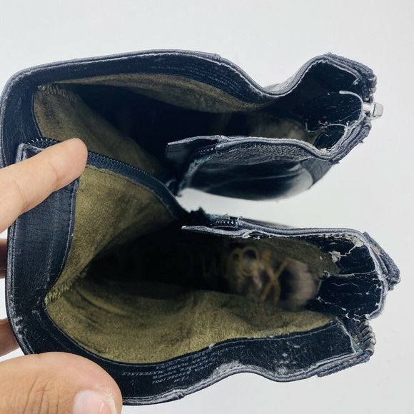 Sam Edelman Split Wedge Leather Viva Bootie Black Size 7.5 - Picture 8 of 8